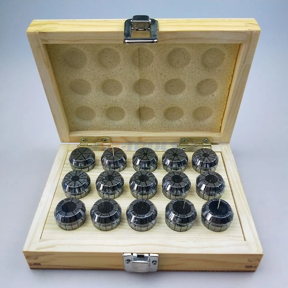 ER Melling Chuck Установите аксессуары с помощью машинного инструмента CNC ER Collet ER08 ER11 ER16 ER25 ER32 ER40 Milling Collet Set